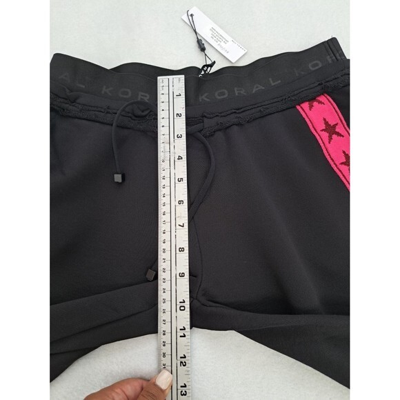 Revolve NEW Koral Activewear Napo Valo Sweatpant Pink Stars Strip Crop Small S - Picture 6 of 10